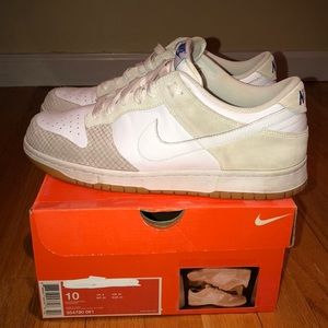Nike Dunk Low CL- White/Grey Suede- Size 10